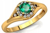 Złoty pierścionek zaręczynowy 530szm-1 333 8K cyrkonia 