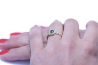 Złoty pierścionek zaręczynowy 530szm-1 333 8K cyrkonia 