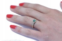 Złoty pierścionek zaręczynowy 530szm-1 333 8K cyrkonia 