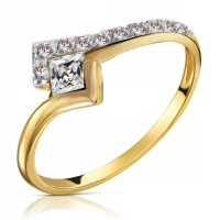 Złoty pierścionek zaręczynowy 62-1 pr. 333 
