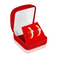 Złote kolczyki koła 585 22MM kółka 14K rynna