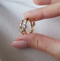 Złote kolczyki koła 585 22MM kółka 14K rynna