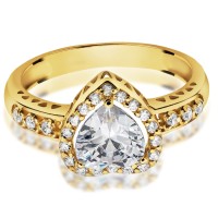 Złoty pierścionek zaręczynowy 773-1 pr. 333