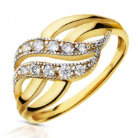 Złoty pierścionek zaręczynowy 469-1 pr. 585