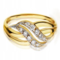 Złoty pierścionek zaręczynowy 469-1 pr. 585