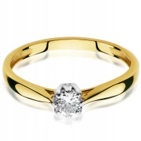 Złoty pierścionek zaręczynowy 835-1 pr. 585 14K