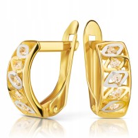  Złote kolczyki z cyrkoniami złoto 333 8K 2276-3