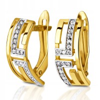 Złote kolczyki z cyrkoniami złoto 333 8K L614