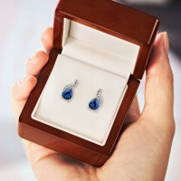 Złote kolczyki z cyrkoniami złoto 333 8K L608