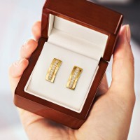 Złote kolczyki z cyrkoniami złoto 585 14K 2464-3