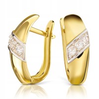 Złote kolczyki z cyrkoniami złoto 333 8K 2260-3