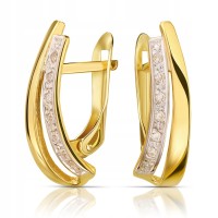 Złote kolczyki z cyrkoniami złoto 585 14K 2049-3