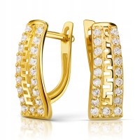 Złote kolczyki z cyrkoniami  333 8K 433-1