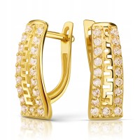 Złote kolczyki z cyrkoniami  333 8K 433-1