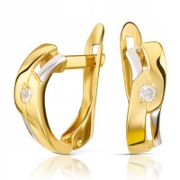 Złote kolczyki z cyrkoniami złoto 333 8K 2092-3