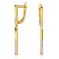 Złote kolczyki z cyrkoniami złoto 333 8K 2452-3