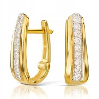 Złote kolczyki z cyrkoniami pr. 585 14K L607