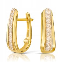 Złote kolczyki z cyrkoniami złoto 333 8K L607