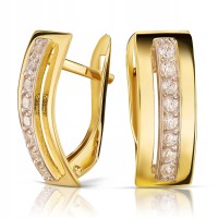 Złote kolczyki z cyrkoniami złoto 585 14K 2464-3