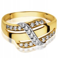 Złoty pierścionek zaręczynowy 34-1 pr.  333