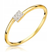 Złoty pierścionek zaręczynowy L104 333 8K cyrkonia 