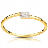 Złoty pierścionek zaręczynowy L104 333 8K cyrkonia 