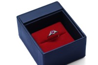 Złoty pierścionek zaręczynowy 530r-1 585 14K cyrkonia 