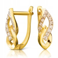 Złote kolczyki z cyrkoniami złoto 333 8K 63-1