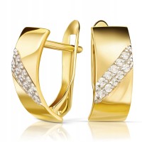 Złote kolczyki z cyrkoniami złoto 333 8k 2500-3