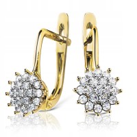 Złote kolczyki z cyrkoniami złoto 585 14K 281-1