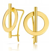 Szykowne złote kolczyki pr. 585 14K p02
