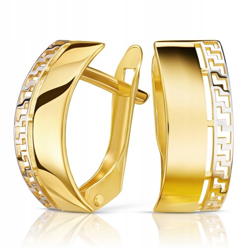 Złote kolczyki z cyrkoniami złoto333 8K L602