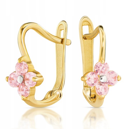 Złote kolczyki z cyrkoniami złoto 333 8K 2375p-3