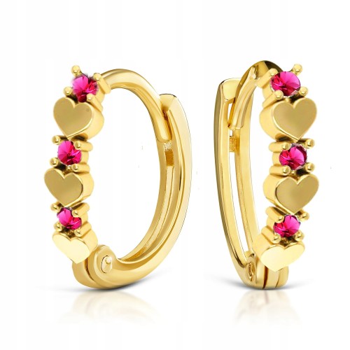 Złote kolczyki z cyrkoniami złoto 333 8K 2498r-3