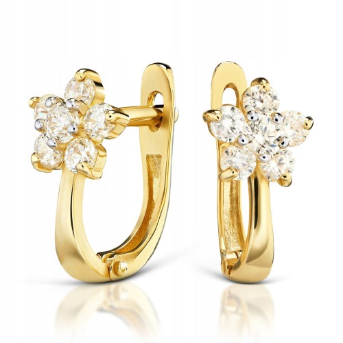 Złote kolczyki z cyrkoniami złoto 333 8K 242-1