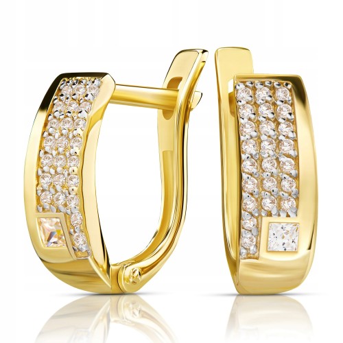 Złote kolczyki z cyrkoniami złoto 333 8K 2421-3