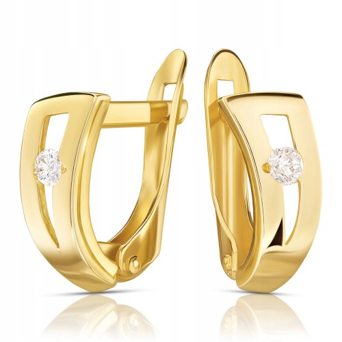 Złote kolczyki z cyrkoniami złoto 333 8K 2244-3