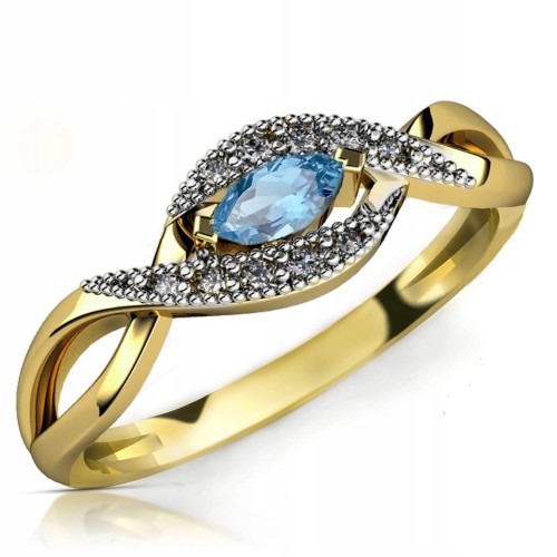  Złoty pierścionek zaręczynowy 236a-1 pr. 585