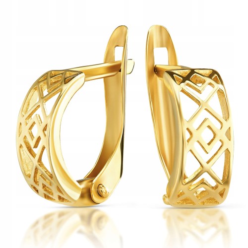 Złote kolczyki ażurowe złoto 585 14K 2275-3