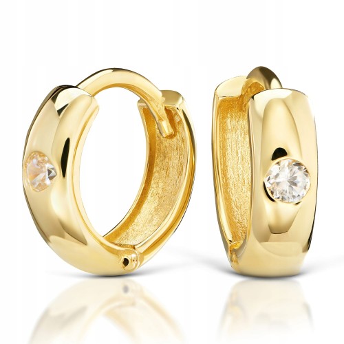 Złote kolczyki z cyrkoniami złoto 333 8K 338-1