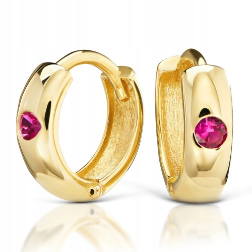 Złote kolczyki z cyrkoniami złoto 333 8K 338r-1