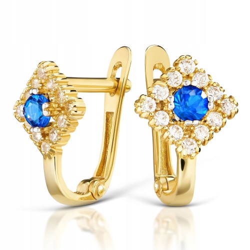 Złote kolczyki z cyrkoniami złoto 333 8K 257-1