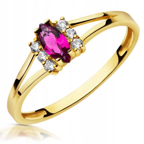 Złoty pierścionek zaręczynowy 1666r-3 pr. 333