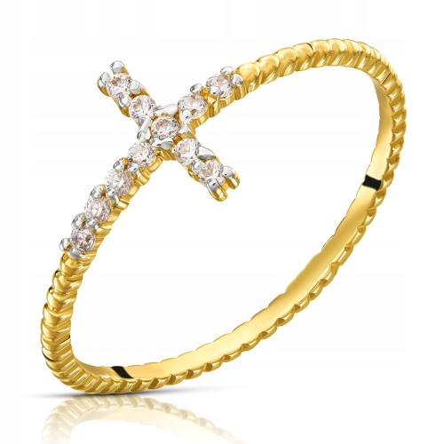  Złoty pierścionek zaręczynowy 966-1 pr. 333