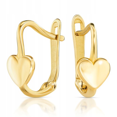 Złote kolczyki serce złoto 333 8K 2372-3