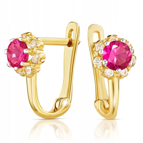 Złote kolczyki z cyrkoniami złoto 333 8K 2382r-3