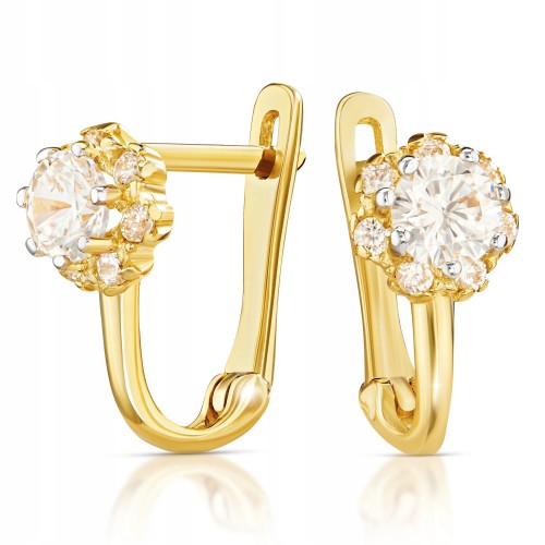 Złote kolczyki z cyrkoniami złoto 333 8K 2382-3