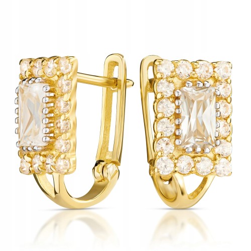 Złote kolczyki z cyrkoniami złoto 333 8K 2300-3