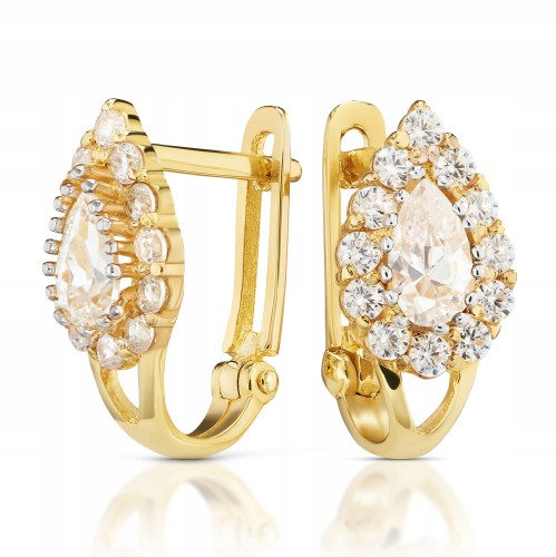 Złote kolczyki z cyrkoniami złoto 333 8K 2301-3