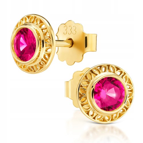 Złote kolczyki z cyrkoniami złoto 333 8K 815r-1 